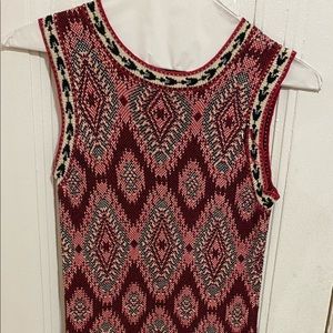 Tribal Print Sweater Dress